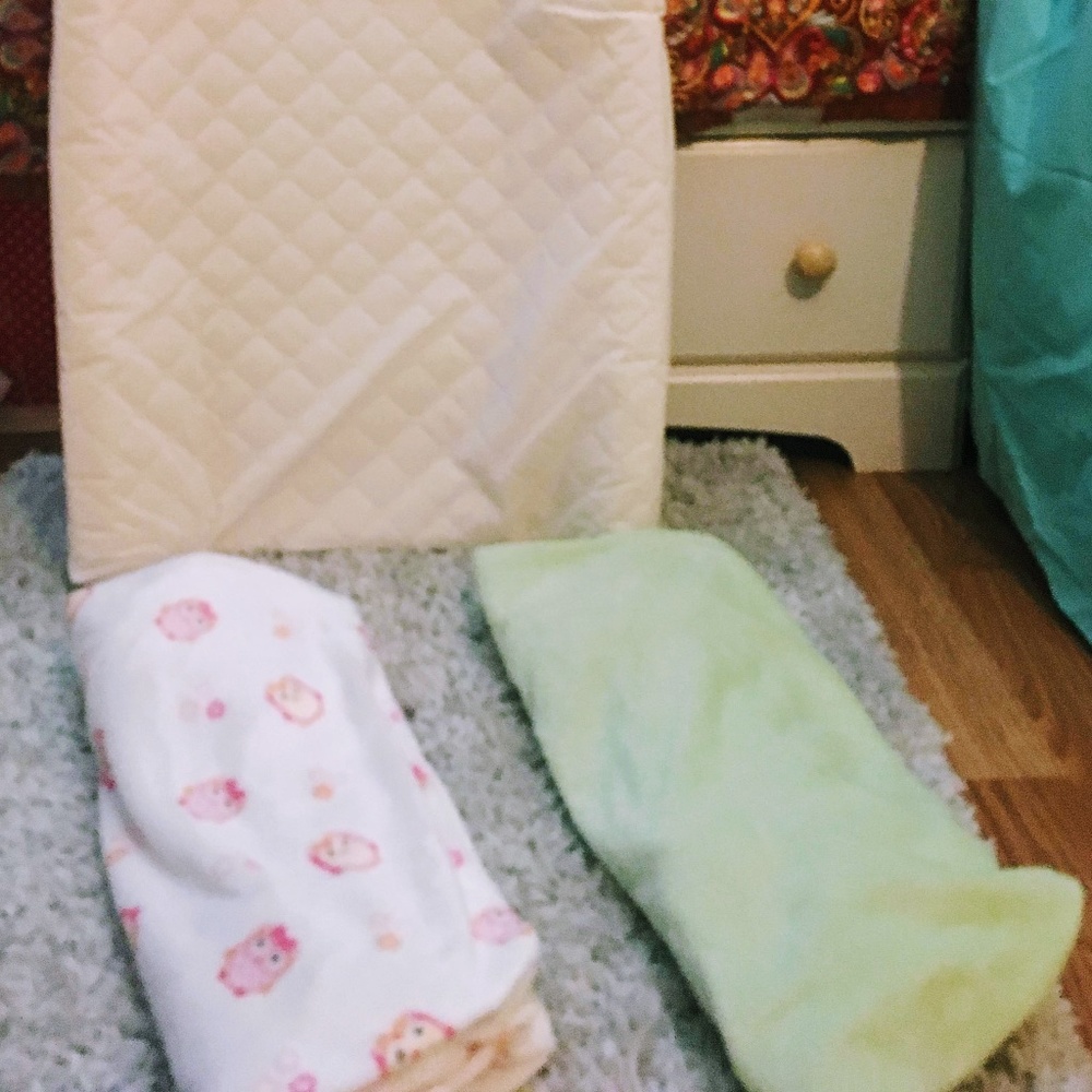 Plush changing pad covers plus changing pad